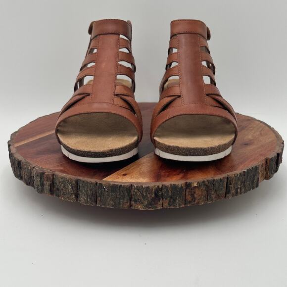 New Josef Seibel Hailey Gladiator Sandals EU 38 Camel Tan Leather Boho US 7-7.5 - Picture 3 of 10